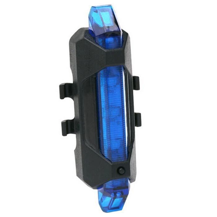 Lampa LED , USB,bicicleta spate , albastra