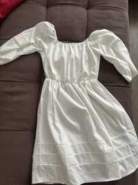 Бяла елегантна рокля, размер S