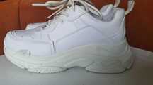 Adidasi albi talpa inalta de la NLY Shoes marimea 36