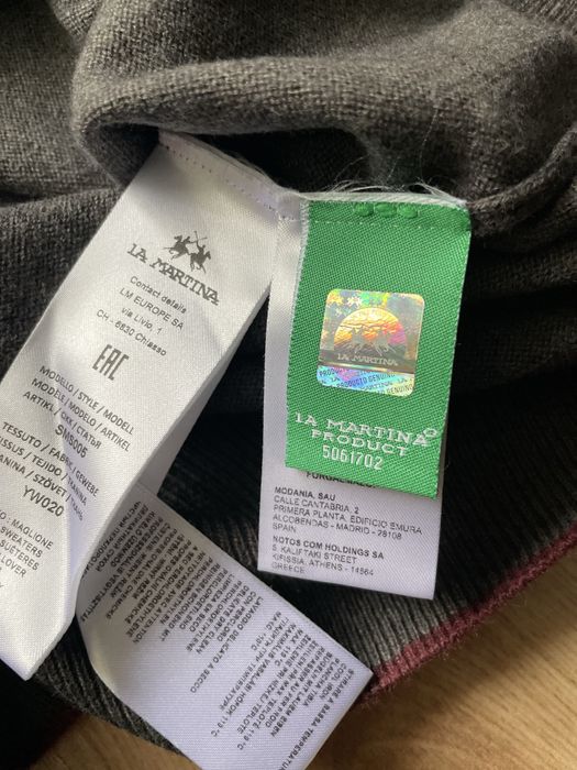 La Martina / мъжка вълнена блуза/фланела M