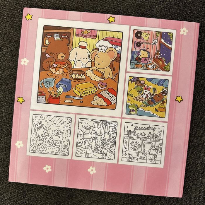 Carte de colorat Cozy Friends de la Coco Wyo