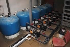 Установка фильтрационного оборудования для бассейна и фонтана .