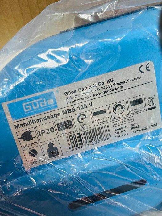 Ferăstrău cu bandă pentru metal Güde MBS 125 V - pentru piese/reparat