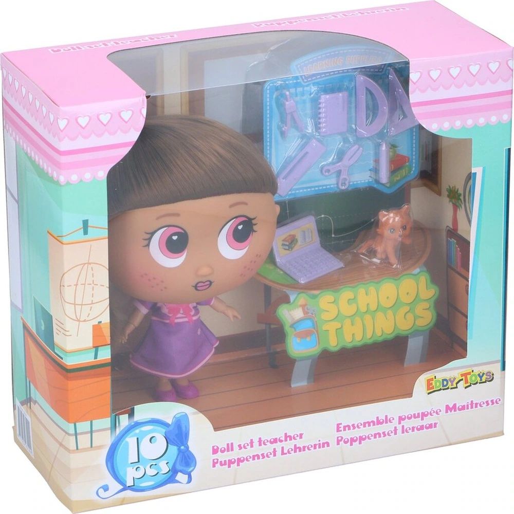 Детска  кукла с аксесоари - учител, доктор и зоо магазин EDDY TOYS