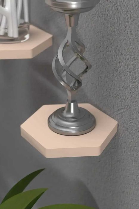 Рафтчета за стена/Комплект от 3 шестоъгълни етажерки за стена 5 цвята