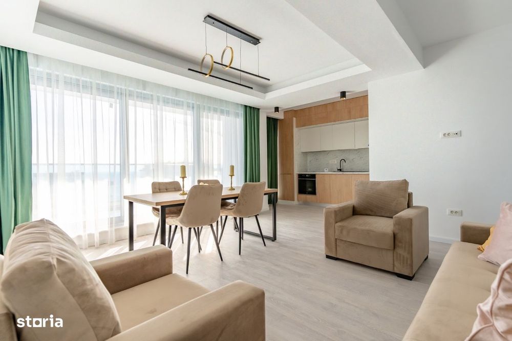 Apartament de lux 3 camere cu vedere frontala la mare mobilat