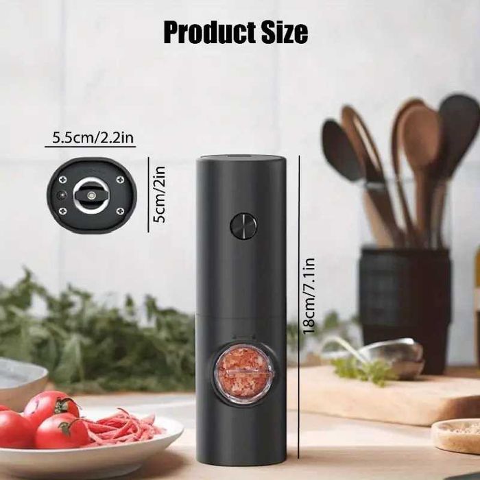 Регулируема електрическа мелничка за черен пипер, мелачка на пипер
