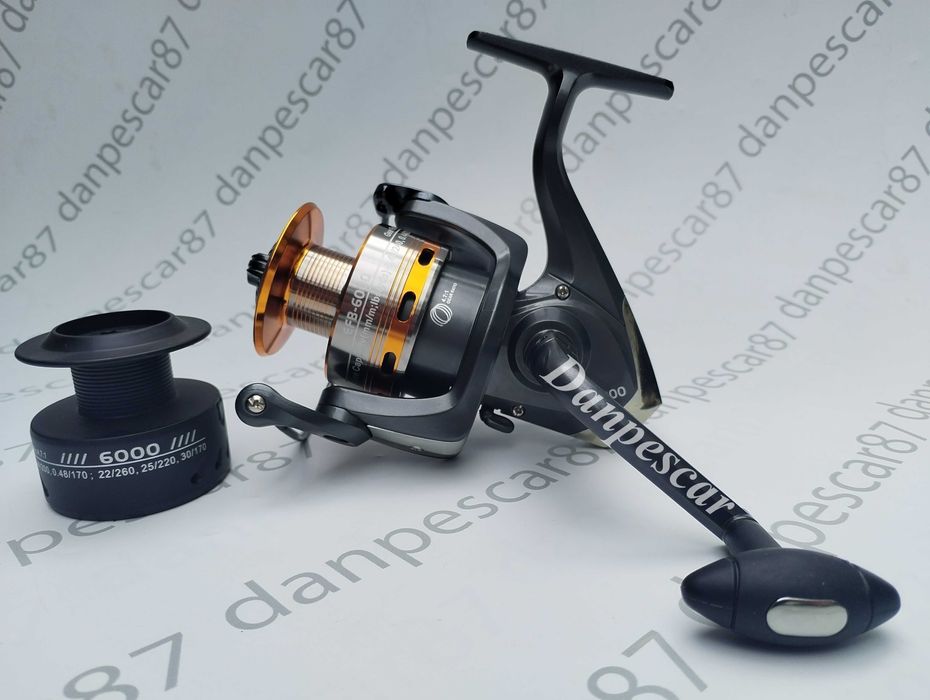 SET 4 Mulinete FL EFB6000 6 rulmenti pentru crap si tambur rezerva