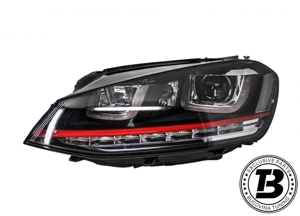 Faruri 3D LED compatibile cu VW Golf 7 VII GTI Design
