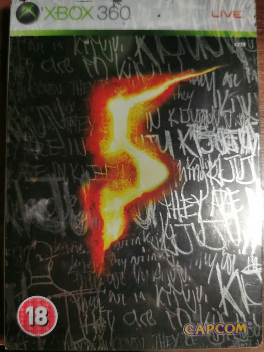 Resident Evil 5 stell case Gold Xbox 360