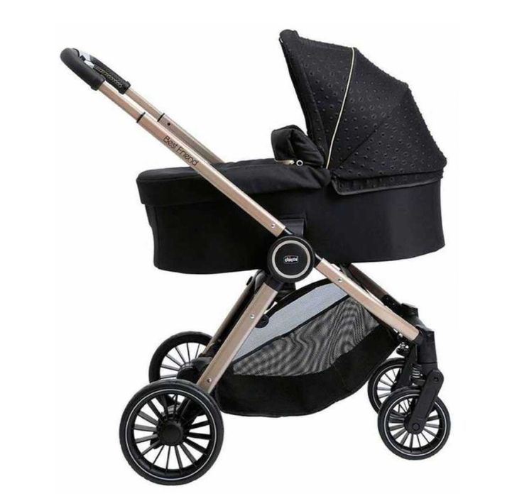 Chicco кош за новородено - зимен, количка Best Friend Pro, Black