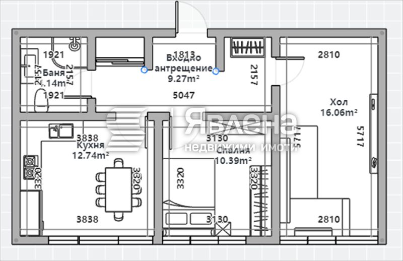 Продава се Тристаен апартамент в Варна, Западна промишлена зона - 60 кв.м за 1334 €/кв.м - Снимка #9