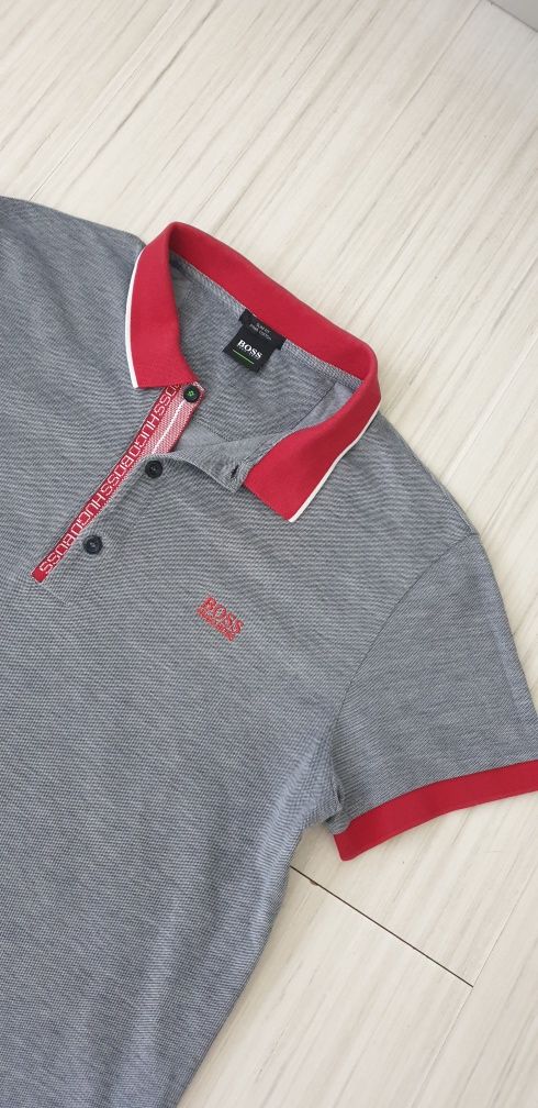 Hugo Boss Pique Pima Cotton Slim Fit Mens / L - XL ОРИГИНАЛНА Тениска!