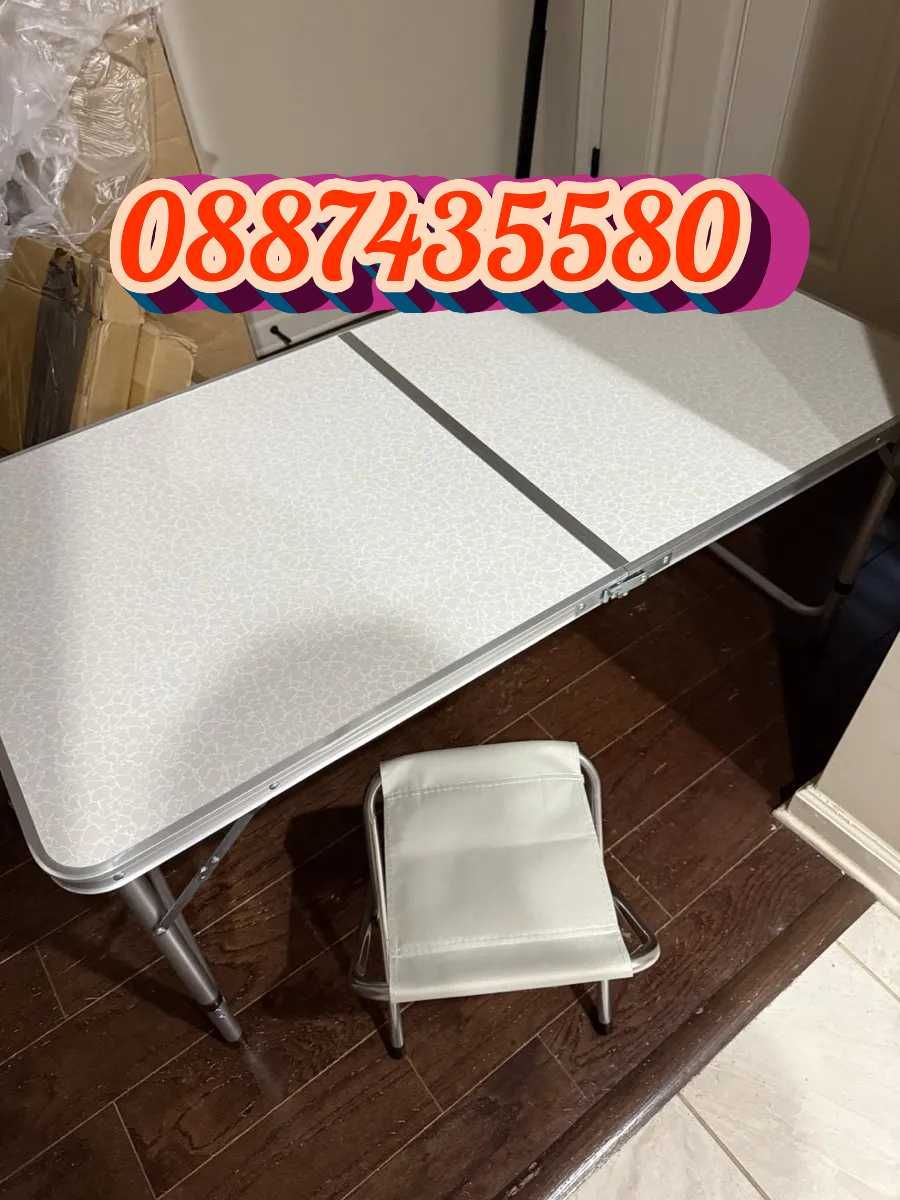 Комплект алуминиеви сгъваема маса и столове Malatec 7893