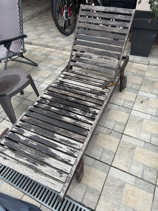 Шезлонг дървен втора употреба