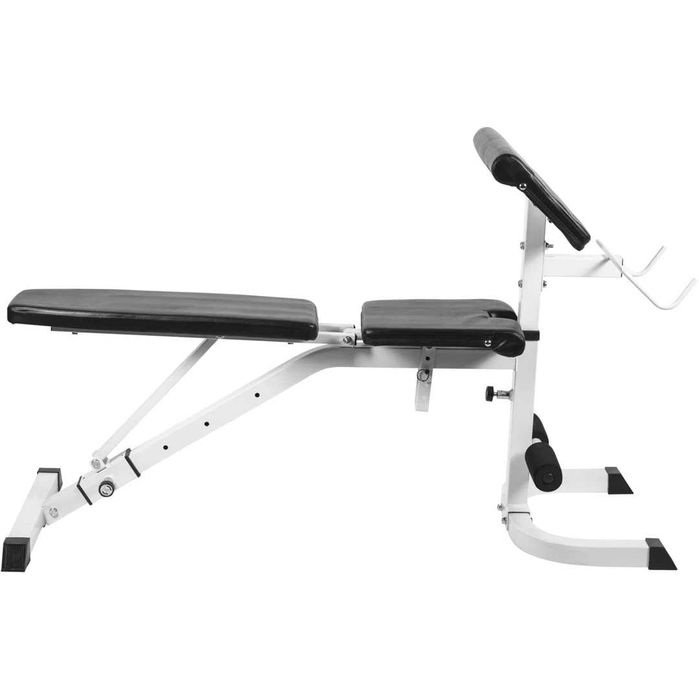 Bancă reglabilă Scott Alb/Negru, inclinata