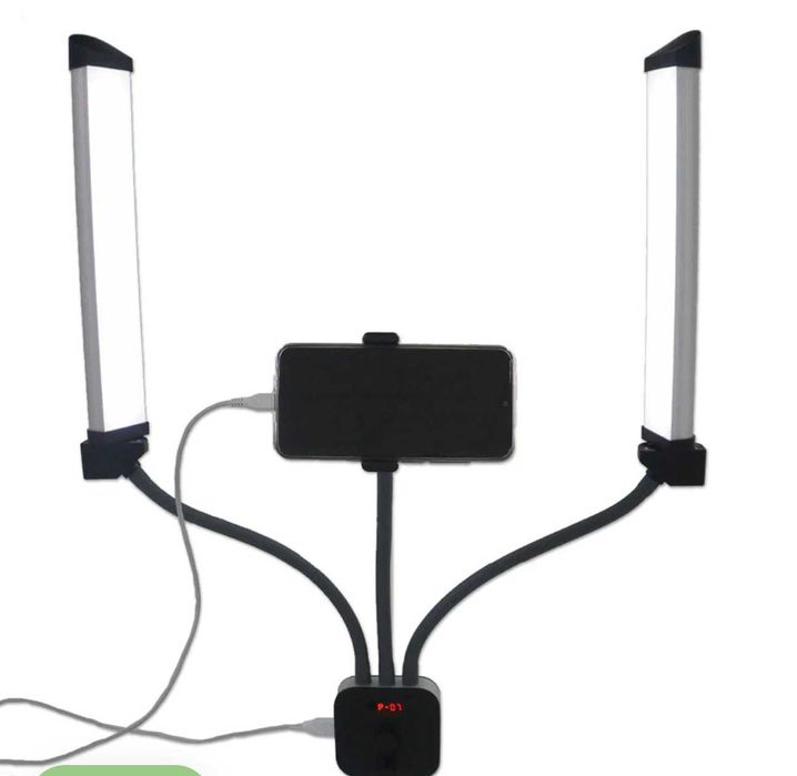 Lampa LED profesionla cu 2 brate, lumina rece/calda × 1