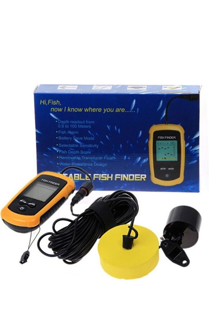 Sonar Fish Finder portabil cu ecran LCD, adancime pana la 100 m