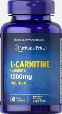 L-Carnitine Fumarate Puritan's Pride L- карнитин 1000 мг-90 шт США