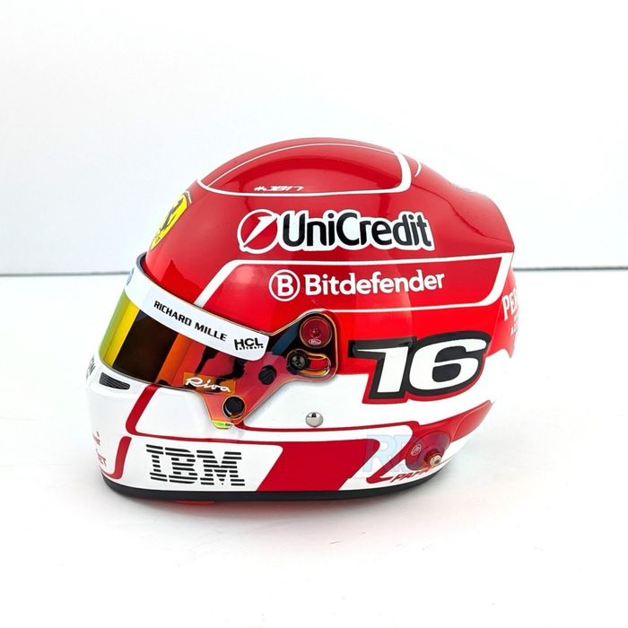 2025 Charles Leclerc Mini Helmet - 1:2 Scale - Ferrari Bell F1 Helmet