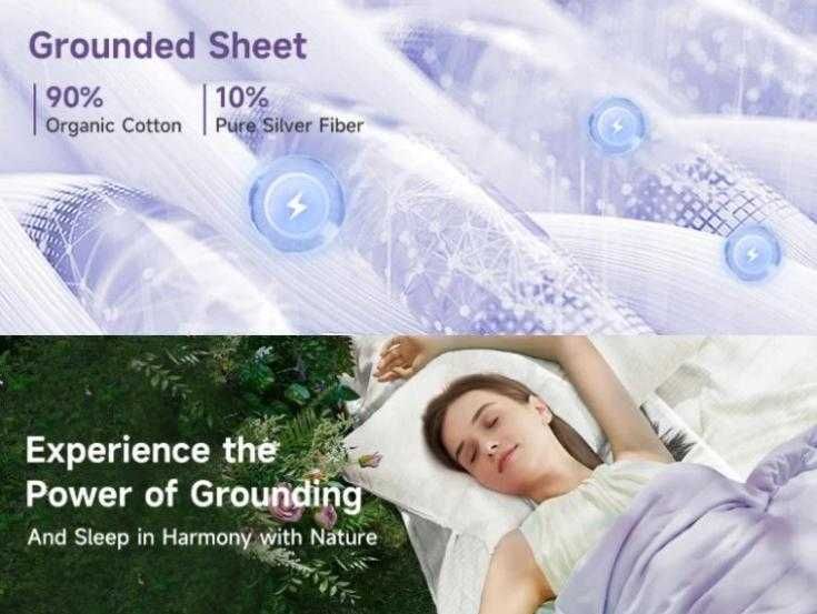 Заземяваща Aнтистатична Надматрачна Подложка Легло 10% Сребърни Нишки