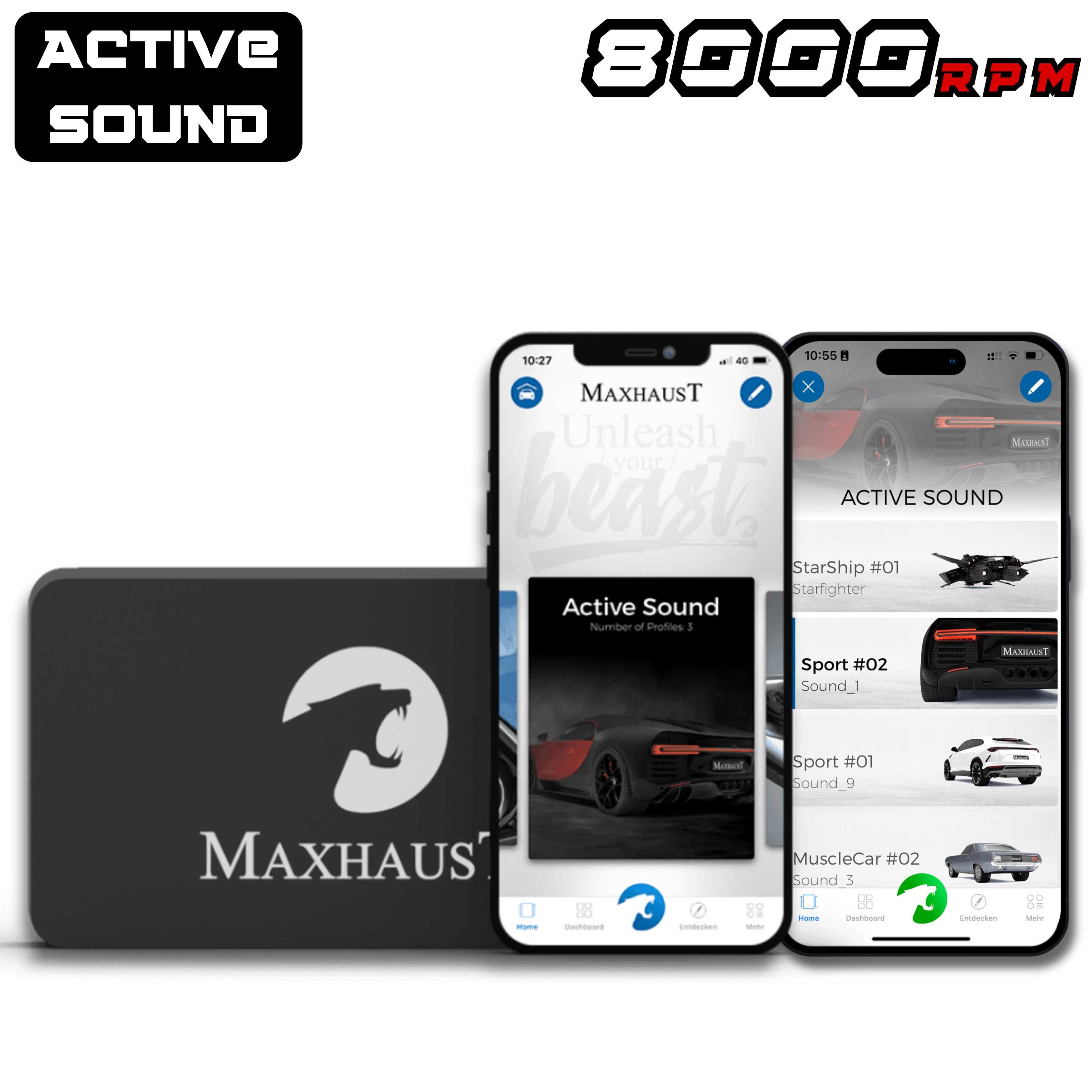 Maxhaust v4 PRO универсал Active Sound система V8 звук спорт генерация