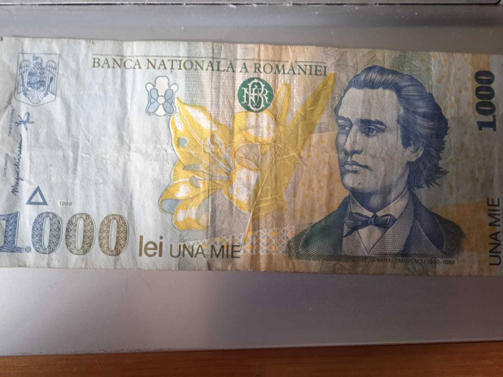 Bancnote romanești 1000 Lei Mihai Eminescu