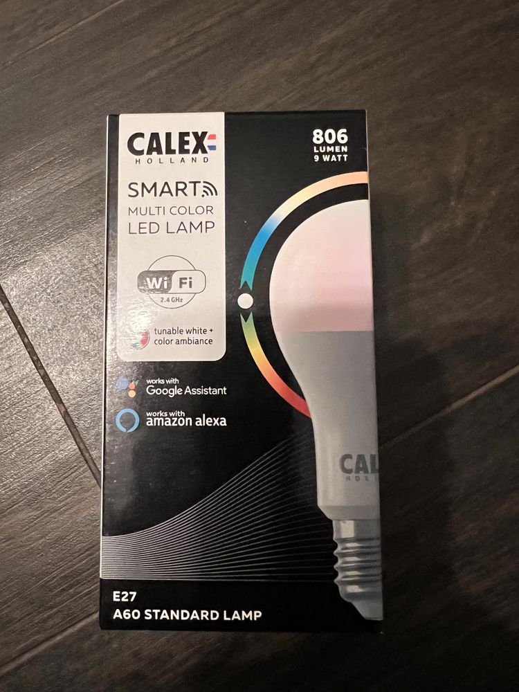 Bec Smart Wifi Calex( Olanda), cu app pe telefon, rgb