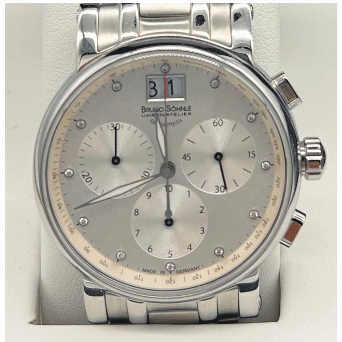 Ceas Bruno Sohnle dama, 12 diamante, carcasa 36mm, produs in Germania