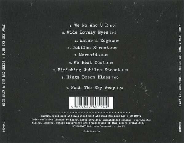 CD Nick Cave & The Bad Seeds - Push The Sky Away 2012