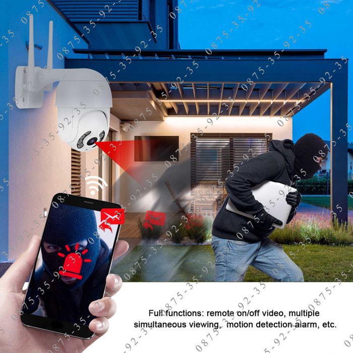 ICSEE Куполна PTZ IP CAMERA 8MP WiFi Външна Водоустойчива камера Wi-Fi
