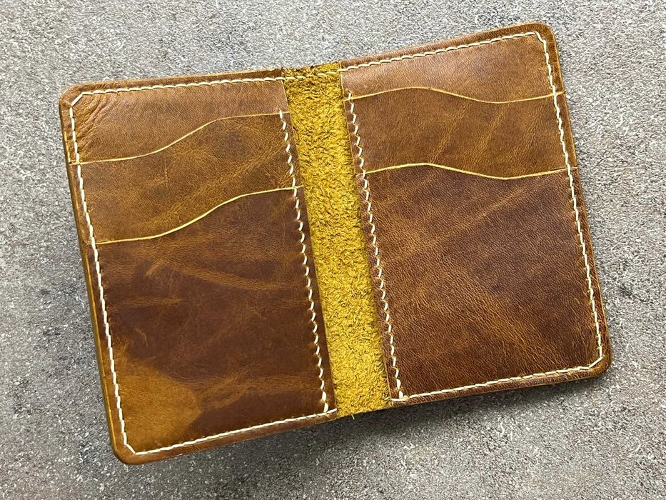 Vand portofel piele handmade maro coniac