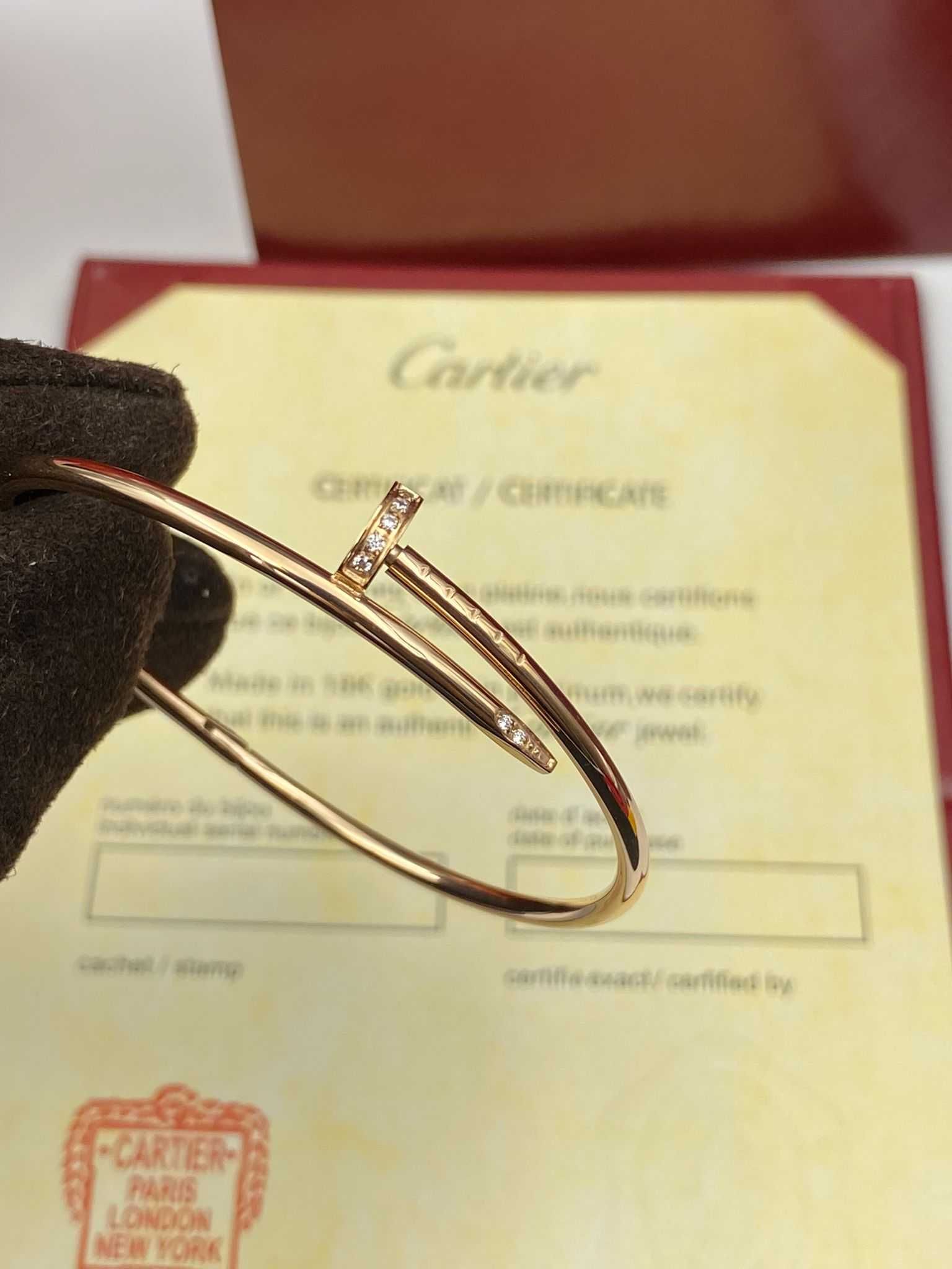 Brățară Cartier Cui Slim 16 Rose Gold 18K Diamond