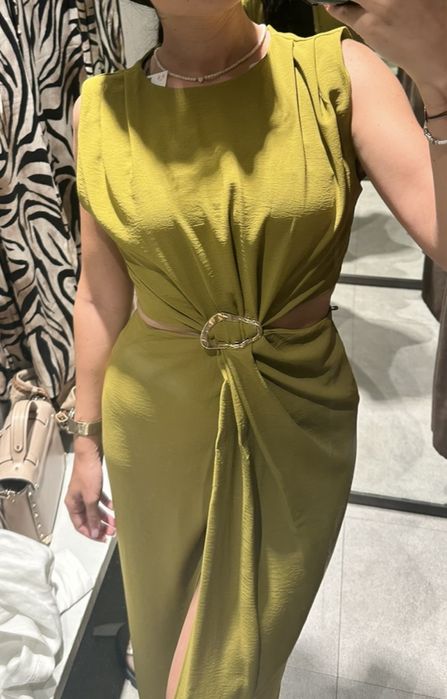 Rochie zara kaki marimea xs