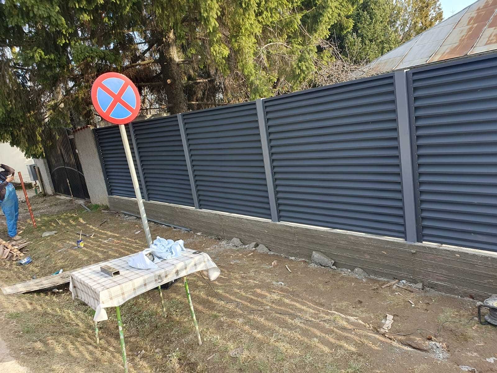 Garduri si porti din sipca metalica, panou stil jaluzele, tabla, plasa