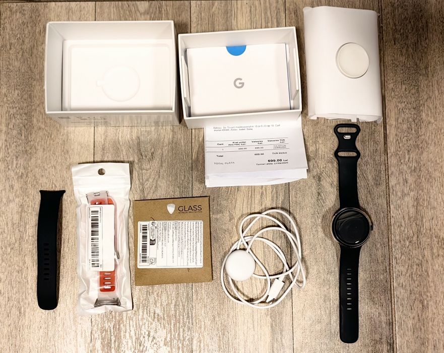 Set telefon Google Pixel 7A și ceas Google Pixel Watch LTE