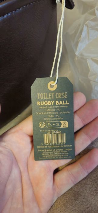 Geanta cosmetice minge Rugby