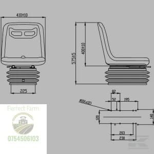 Scaun cu suspensie pneumatica pentru tractor, Perna de aer