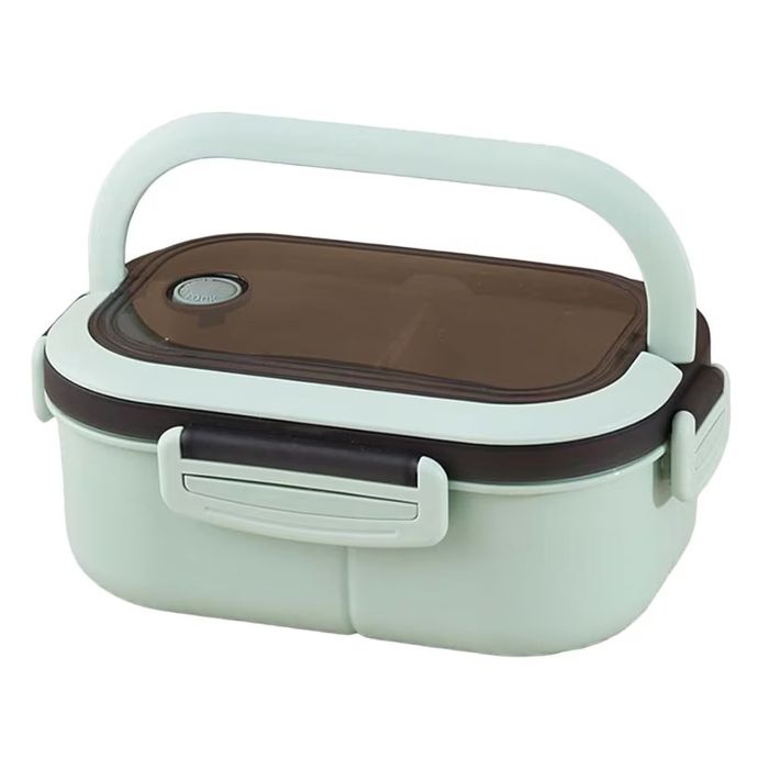 Кутия за храна, С отдушник, Вакуум вентил, С дръжка, 1.2л, Зелен