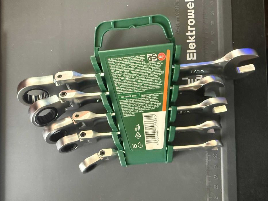 Set Chei cu Clichet Parkside, 10 Bucăți, 8, 10, 13, 14, 17 mm