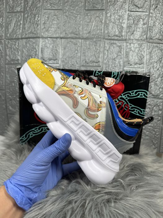 Versace Chain Reaction White Gold Blue Cutie