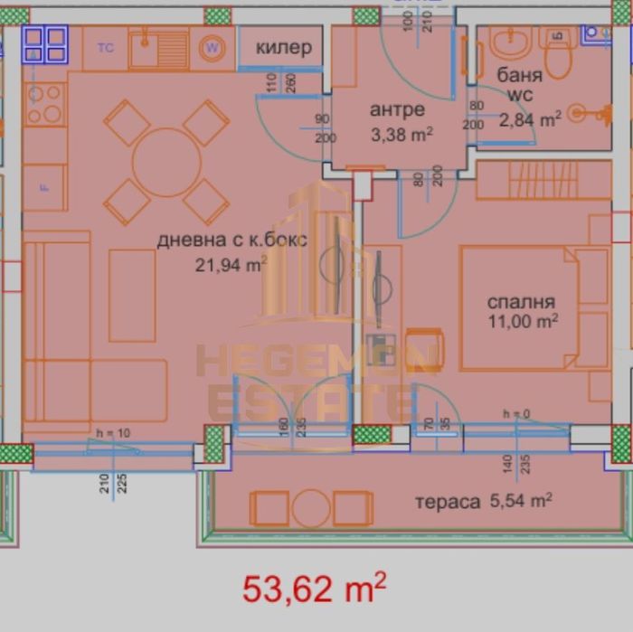 Продава се Двустаен апартамент в Варна, Възраждане 3 - 54 кв.м за 1813 €/кв.м - Снимка #1