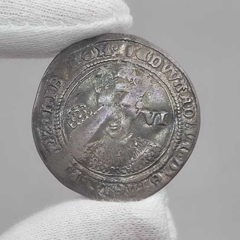 Moneda de argint 1551-53 King Edward VI