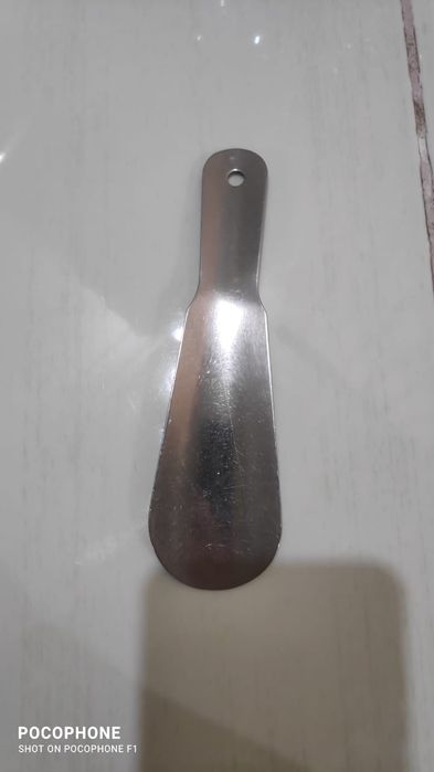 Ложка для обуви металлическая  маленькая