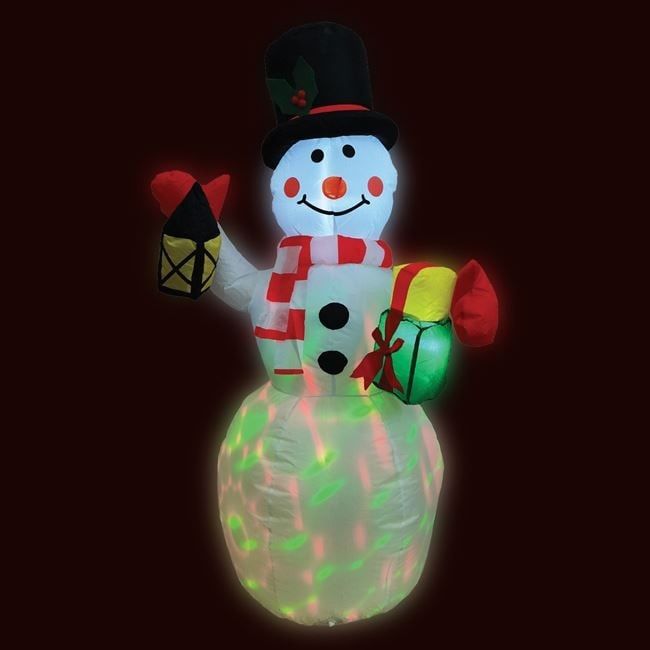 Надуваем Снежен човек с LED светлини-120 см./Коледна украса/декорация