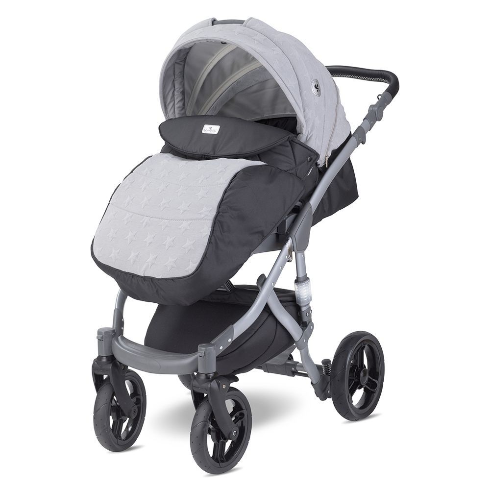Бебешка количка Lorelli RIMINI PREMIUM 2в1 - сиво и черно