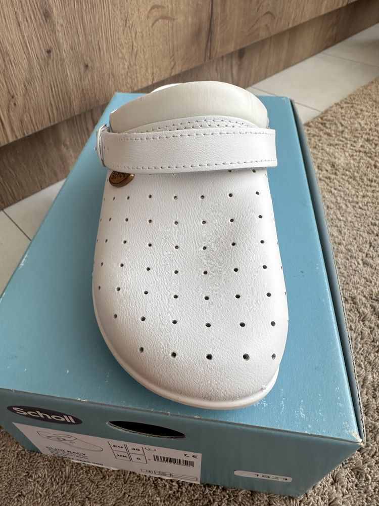 Saboti ortopedici dama Scholl Clog Racy piele cu brant anatomic Noi