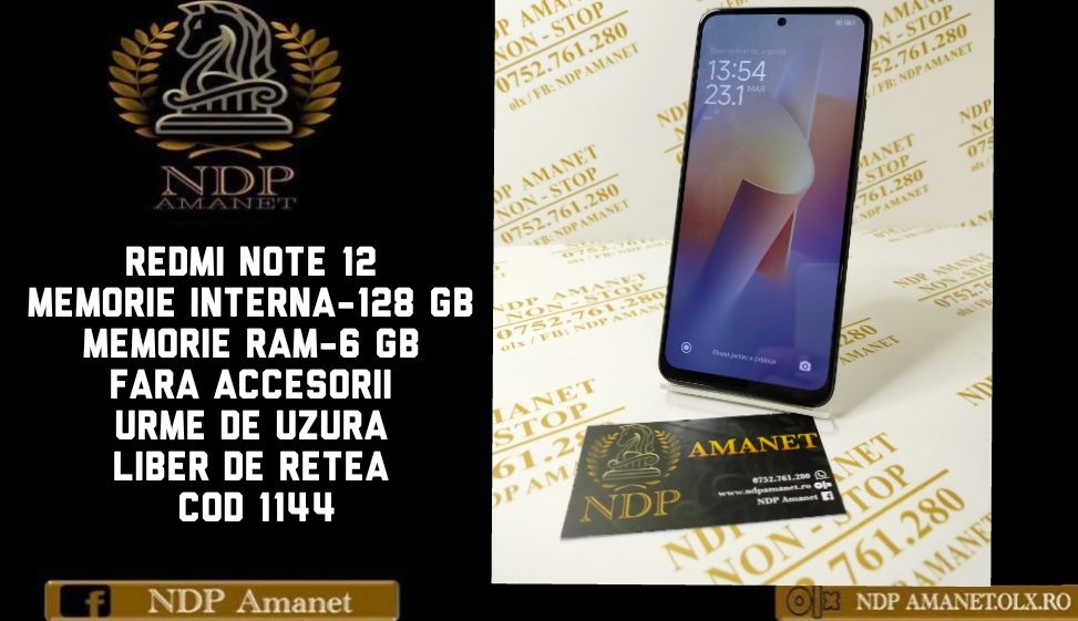 NDP Amanet Brăila Redmi Note 12 128 GB (1144)