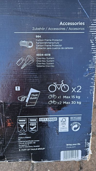 Suport 2 biciclete Thule OutWay Platform 2 cu prindere pe haion