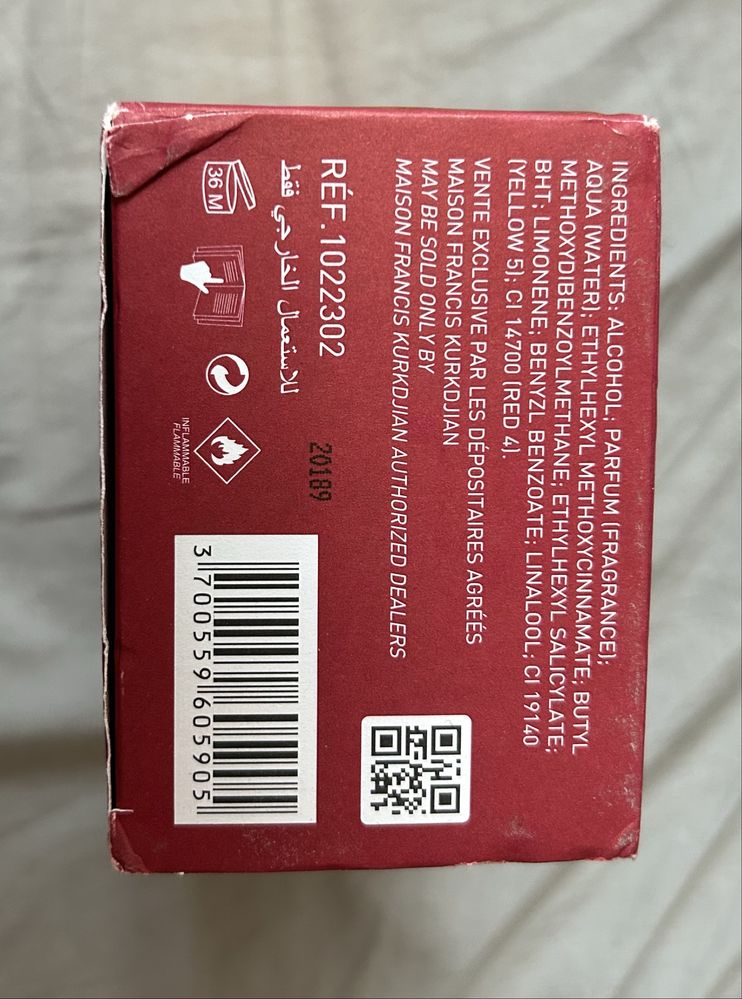 100 lei doar azi! l Baccarat Rouge 540 70ml Cutie Defecta